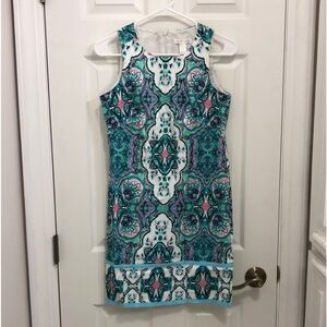 Teal/Pink summer dress, size 4, London Times
